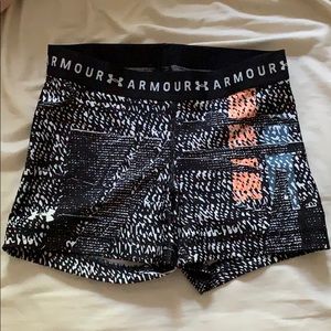 Black pattern shorts
